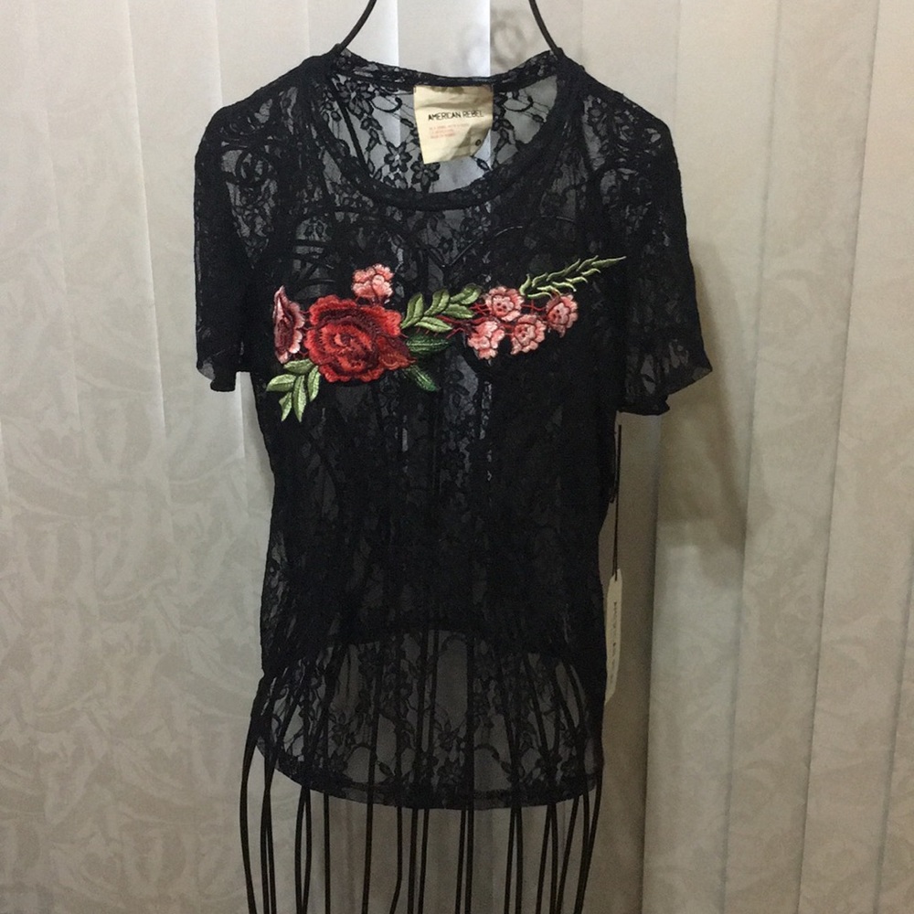 Sheer floral top